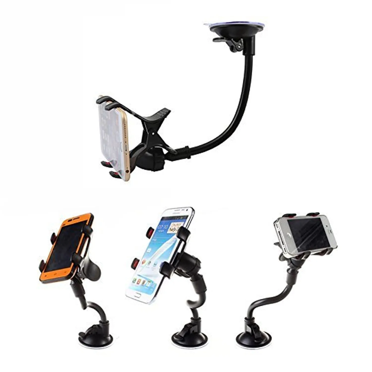 0282B Flexible Mobile Stand Multi Angle Adjustment with 360 Degree Adjustment For Car & Home Use Mobile Stand