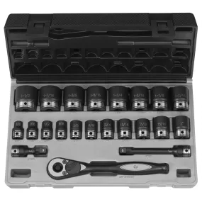 1/2" Dr. 22pc Fractional Duo-Socket Set - 12 Point