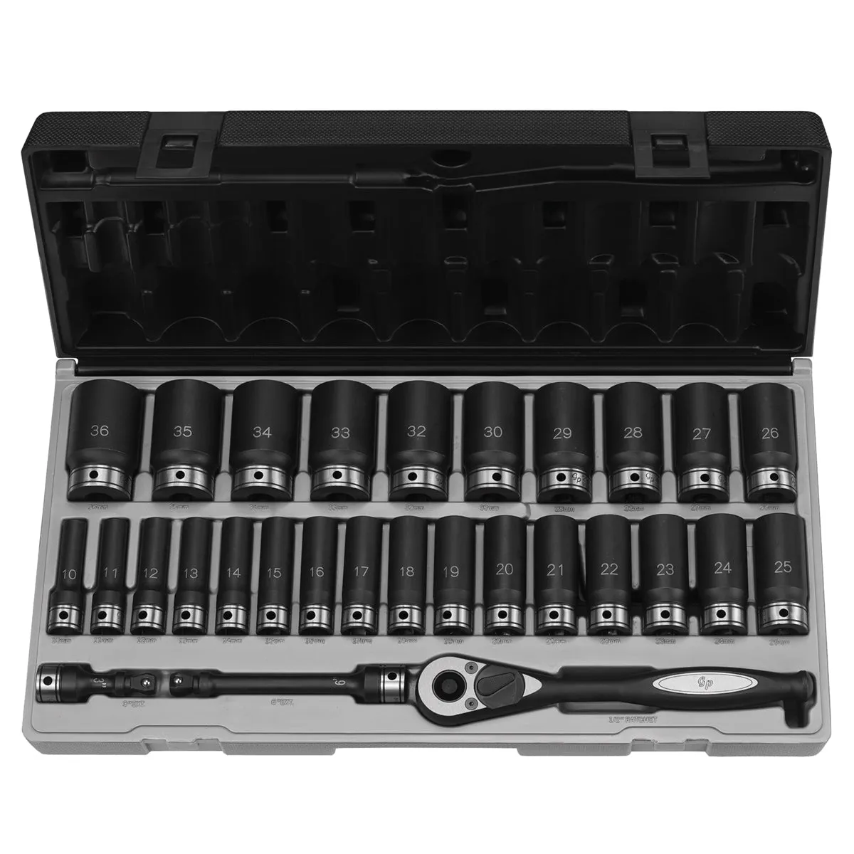 1/2" Dr. 29pc Metric Deep Duo-Socket Set - 6 Pt. GRE82629MD