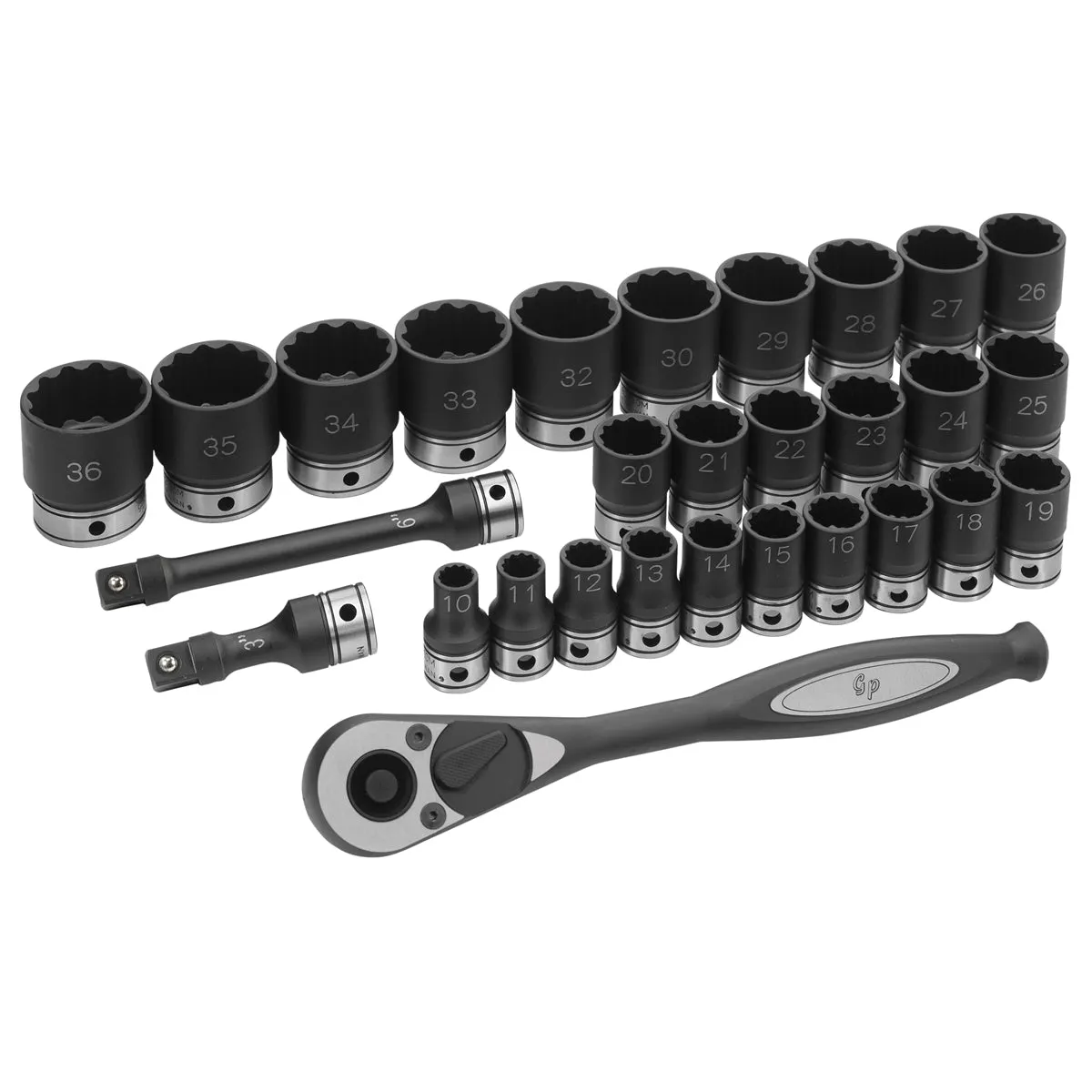 1/2" Dr. 29pc Metric Duo-Socket Set - 12 Point GRE82229M