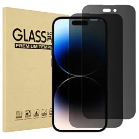 (2 Pack) iPhone 14 Pro 6.1" Privacy Tempered Glass Screen Protector | ProCase