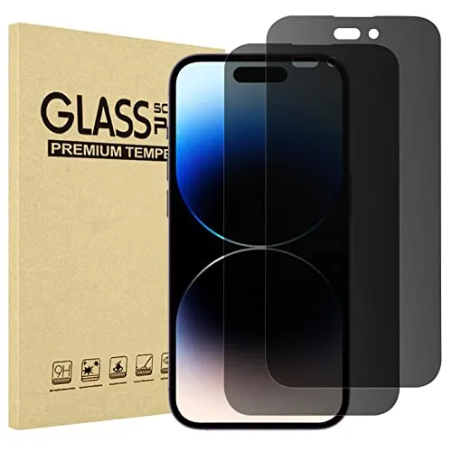 (2 Pack) iPhone 14 Pro 6.1" Privacy Tempered Glass Screen Protector | ProCase