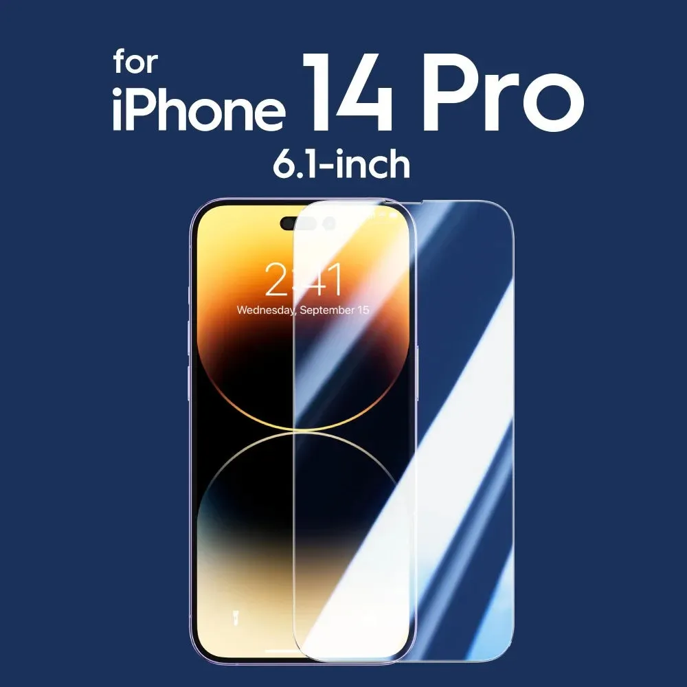 2/4 Pcs Screen Protector for iPhone 15 Pro Max 15 Plus 14 13 12 11 Mini Tempered Glass HD Front Film 9H for iPhone 15