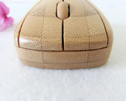 2.4GHz Bamboo Wireless Mouse with USB Receiver