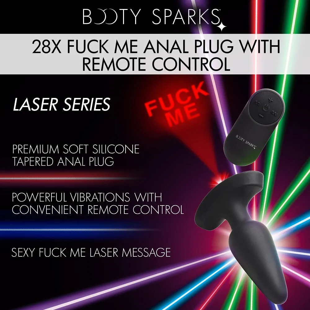 28X Laser F**k Me Silicone Anal Plug with Remote Control