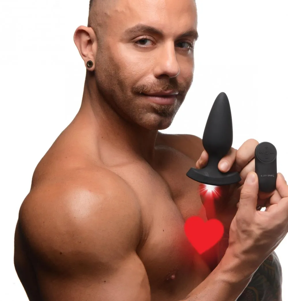 28X Laser Heart Silicone Anal Plug with Remote