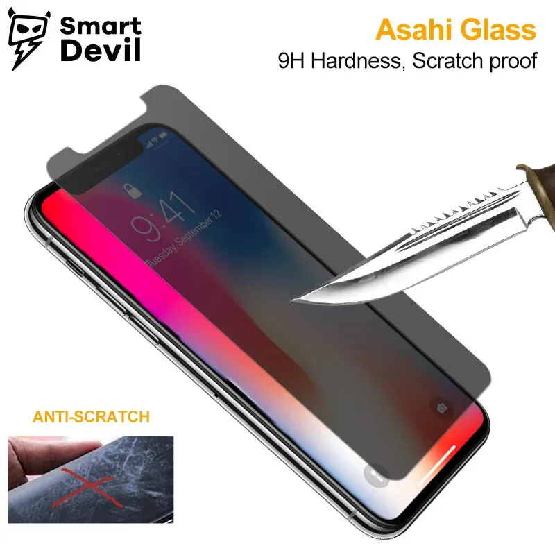 2Pcs Anti-Glare Privacy Tempered Glass for iPhone 6 6s 7 8 p X XS MAX XR 11 12 Pro Max Screen Protector  Private Film