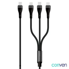 3 in 1 Denim Nylon Non Tearable Cable (Gen 3) - Type-C Plug