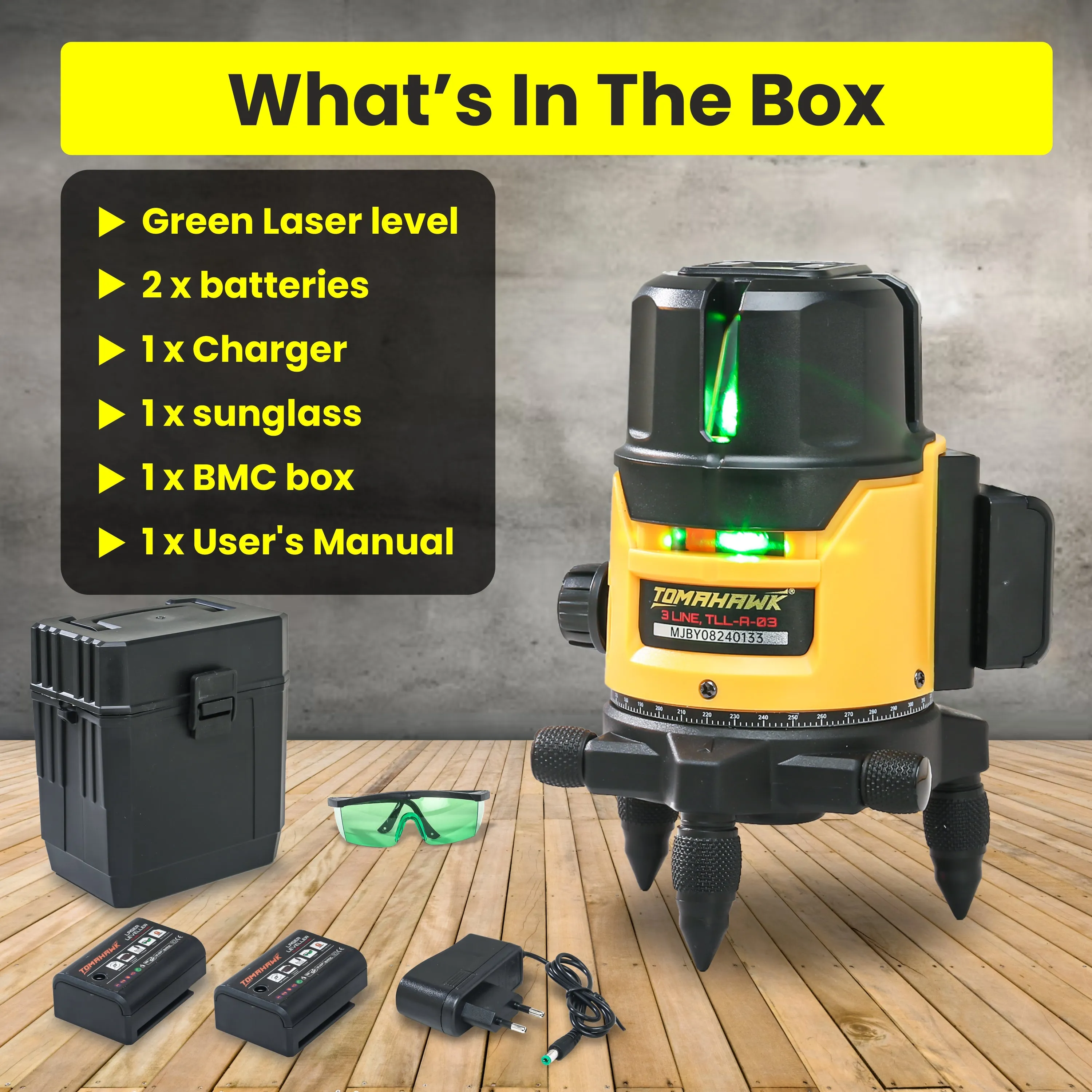 3 Line Laser Level TLL03