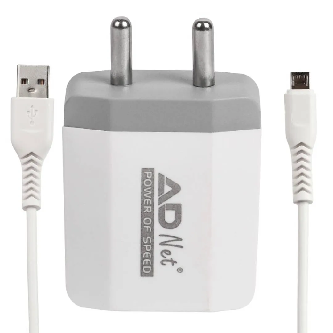 3.1 Amp 5V Dual Port Fast Wall Charger With Fast Charging Micro USB Cable