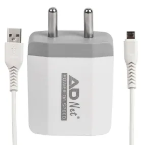 3.1 Amp 5V Dual Port Fast Wall Charger With Fast Charging Micro USB Cable