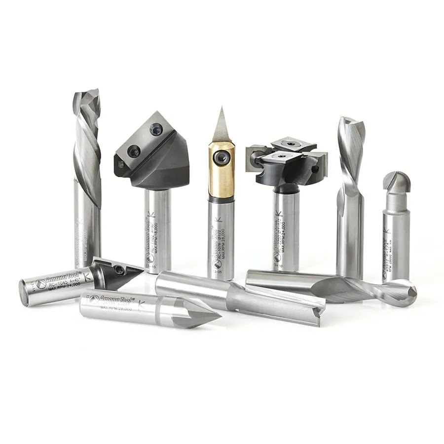 3D Signmaking CNC Router Bit Collection | 10 Piece | 1⁄2 Shank | AMS-138 | 738685138113