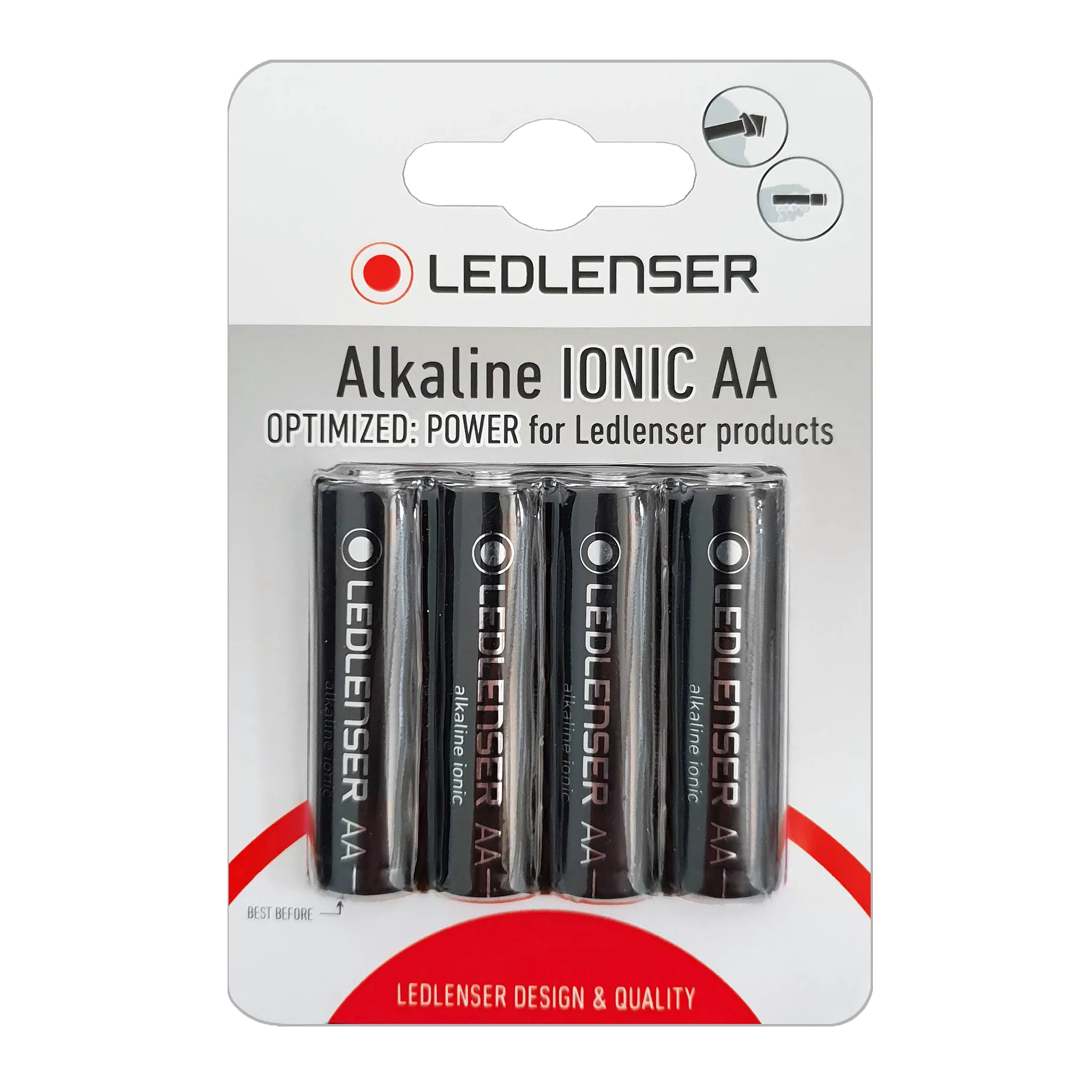 4x AA Alkaline Ionic Battery pack of 4 | Compatible with most Ledlenser Products