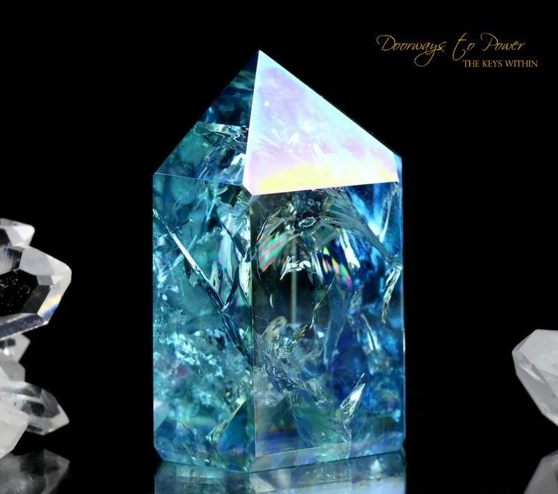 Aqua Aura Quartz Portal Time link Crystal Point   Manifest Isis