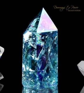 Aqua Aura Quartz Portal Time link Crystal Point   Manifest Isis