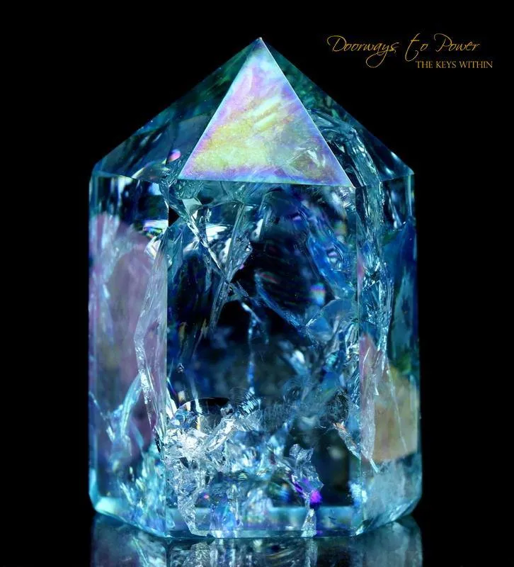 Aqua Aura Quartz Portal Time link Crystal Point   Manifest Isis