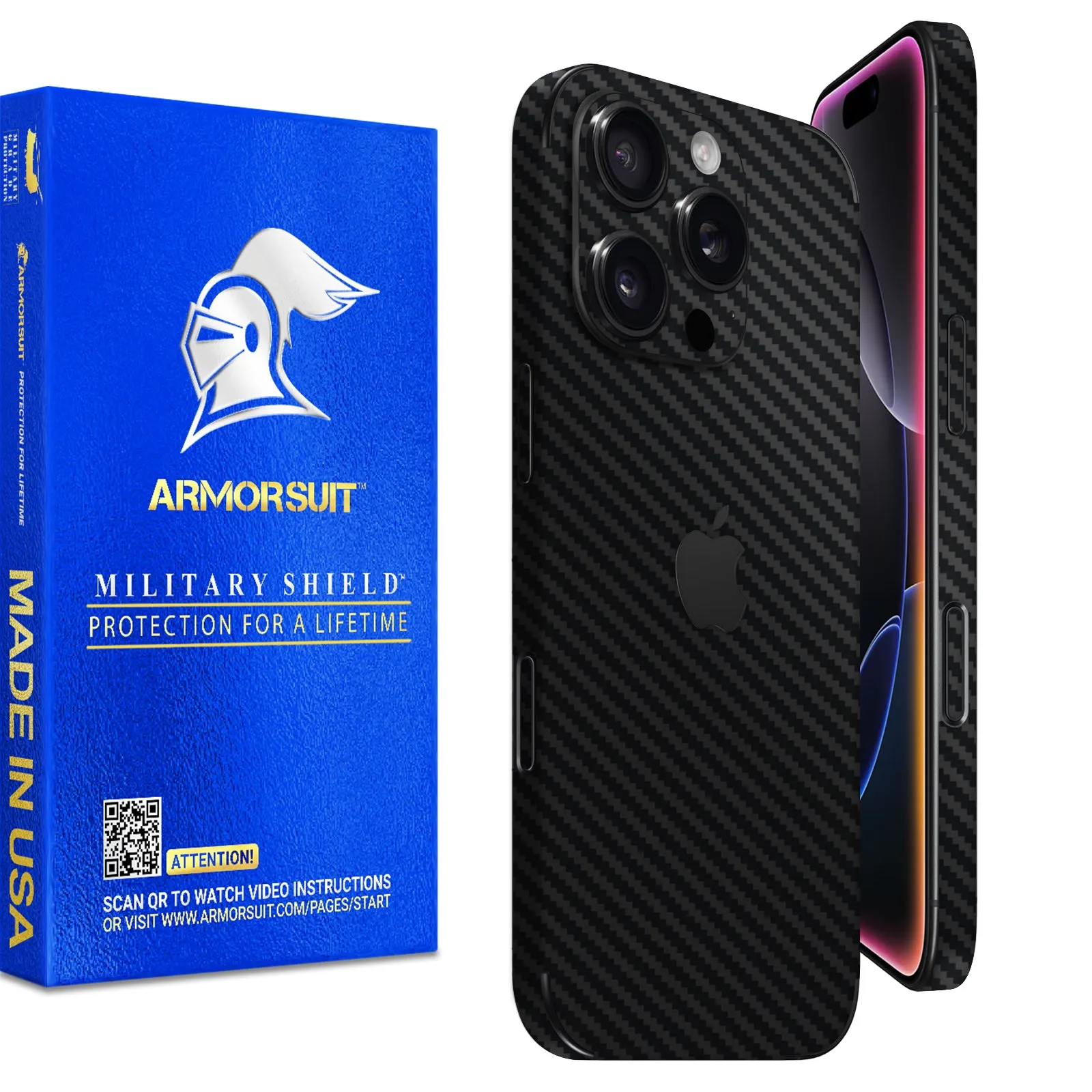 Armorsuit MilitaryShield Vinyl Skin Wrap Film for iPhone 16 Pro