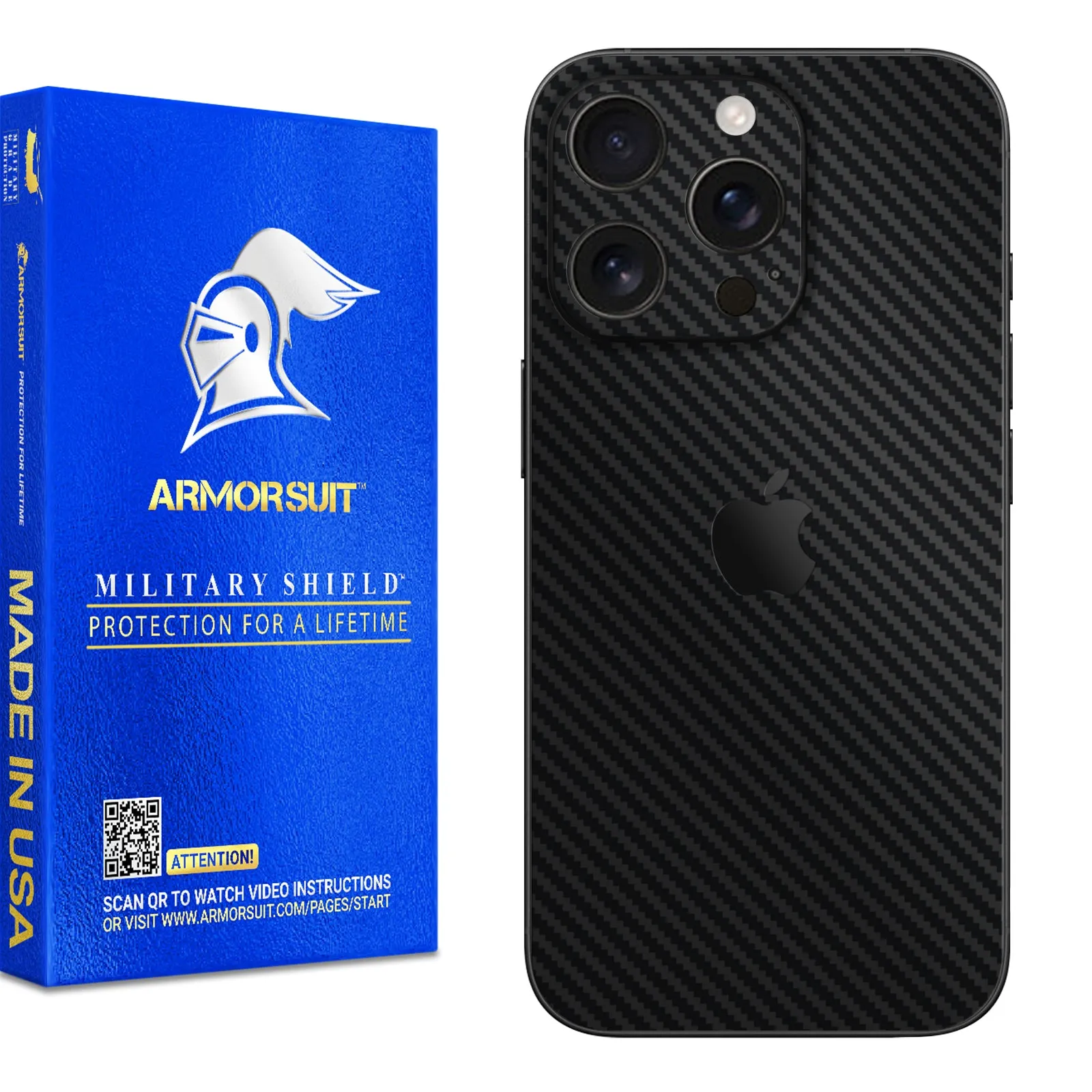 Armorsuit MilitaryShield Vinyl Skin Wrap Film for iPhone 16 Pro