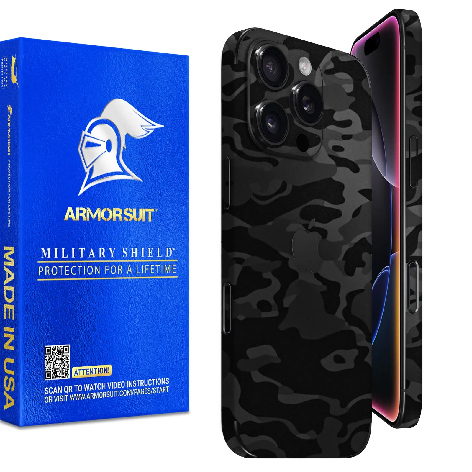 Armorsuit MilitaryShield Vinyl Skin Wrap Film for iPhone 16 Pro