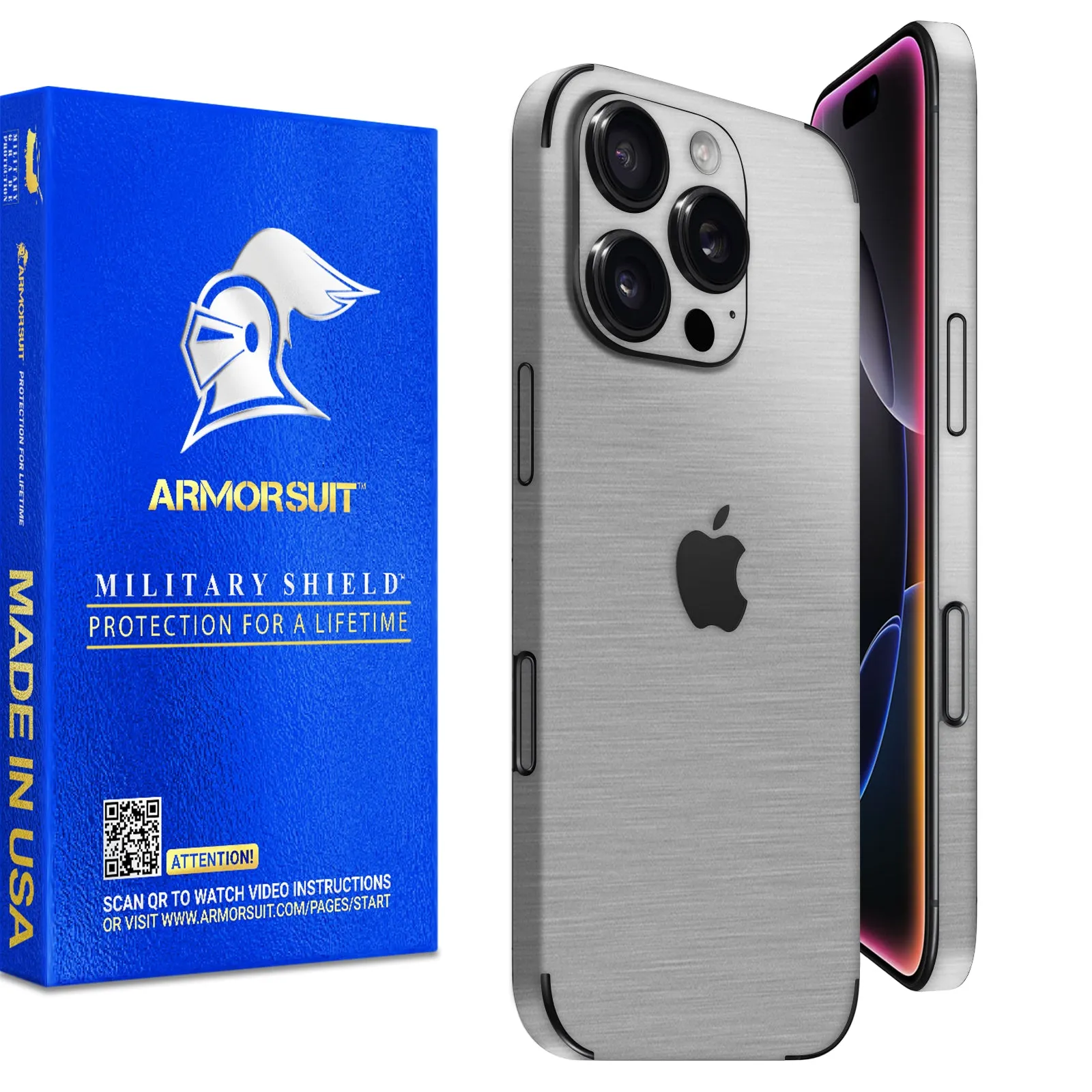 Armorsuit MilitaryShield Vinyl Skin Wrap Film for iPhone 16 Pro