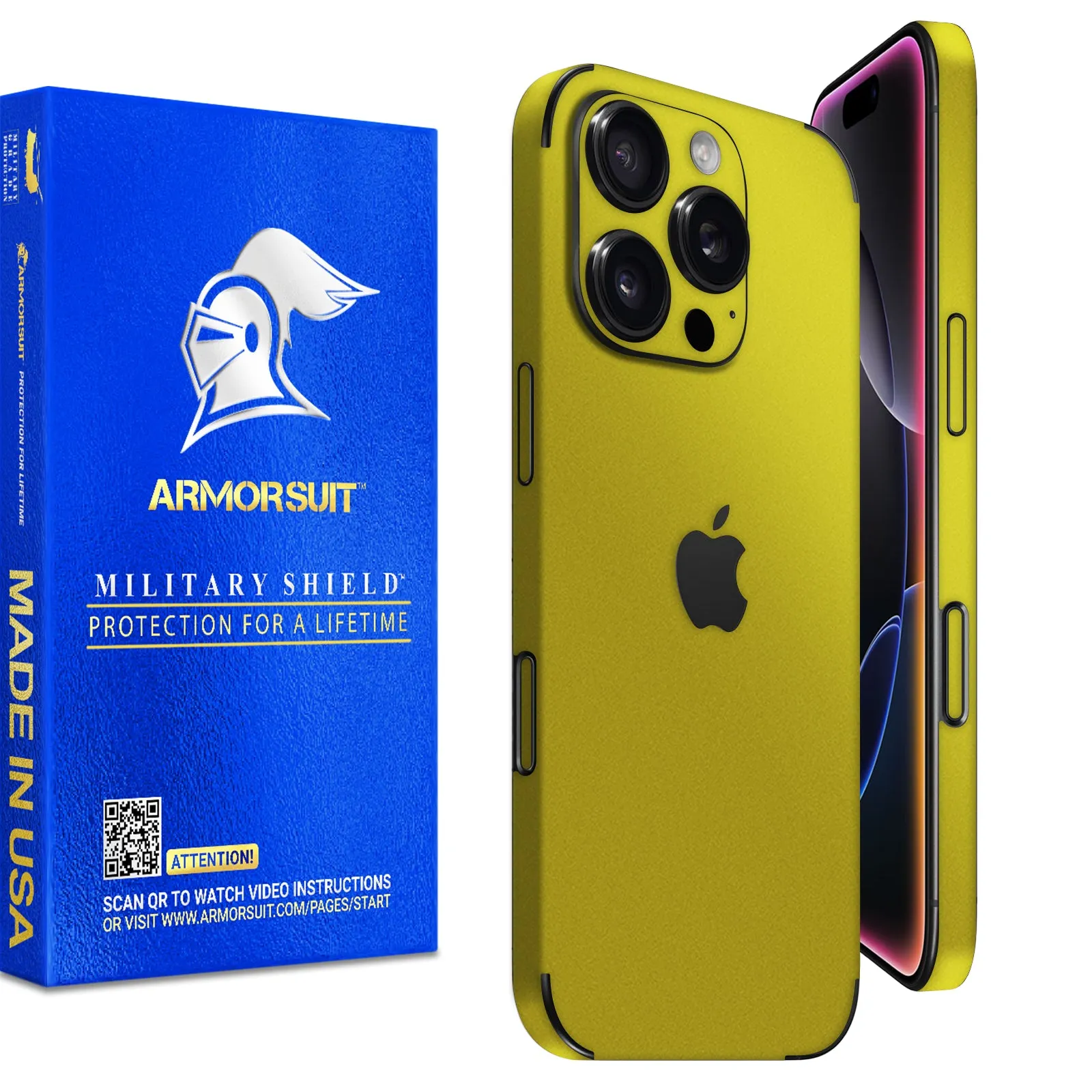 Armorsuit MilitaryShield Vinyl Skin Wrap Film for iPhone 16 Pro