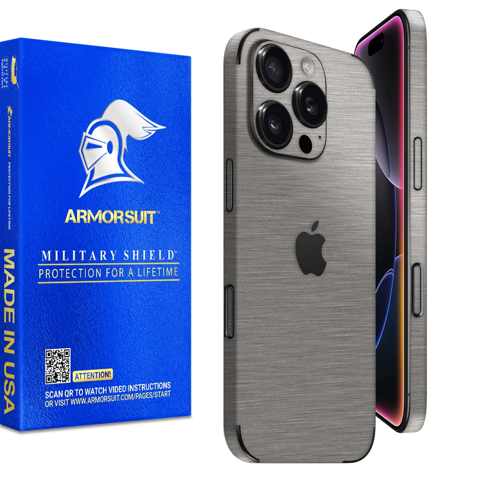 Armorsuit MilitaryShield Vinyl Skin Wrap Film for iPhone 16 Pro