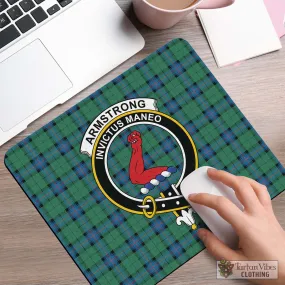 Armstrong Ancient Tartan Mouse Pad with Family Crest