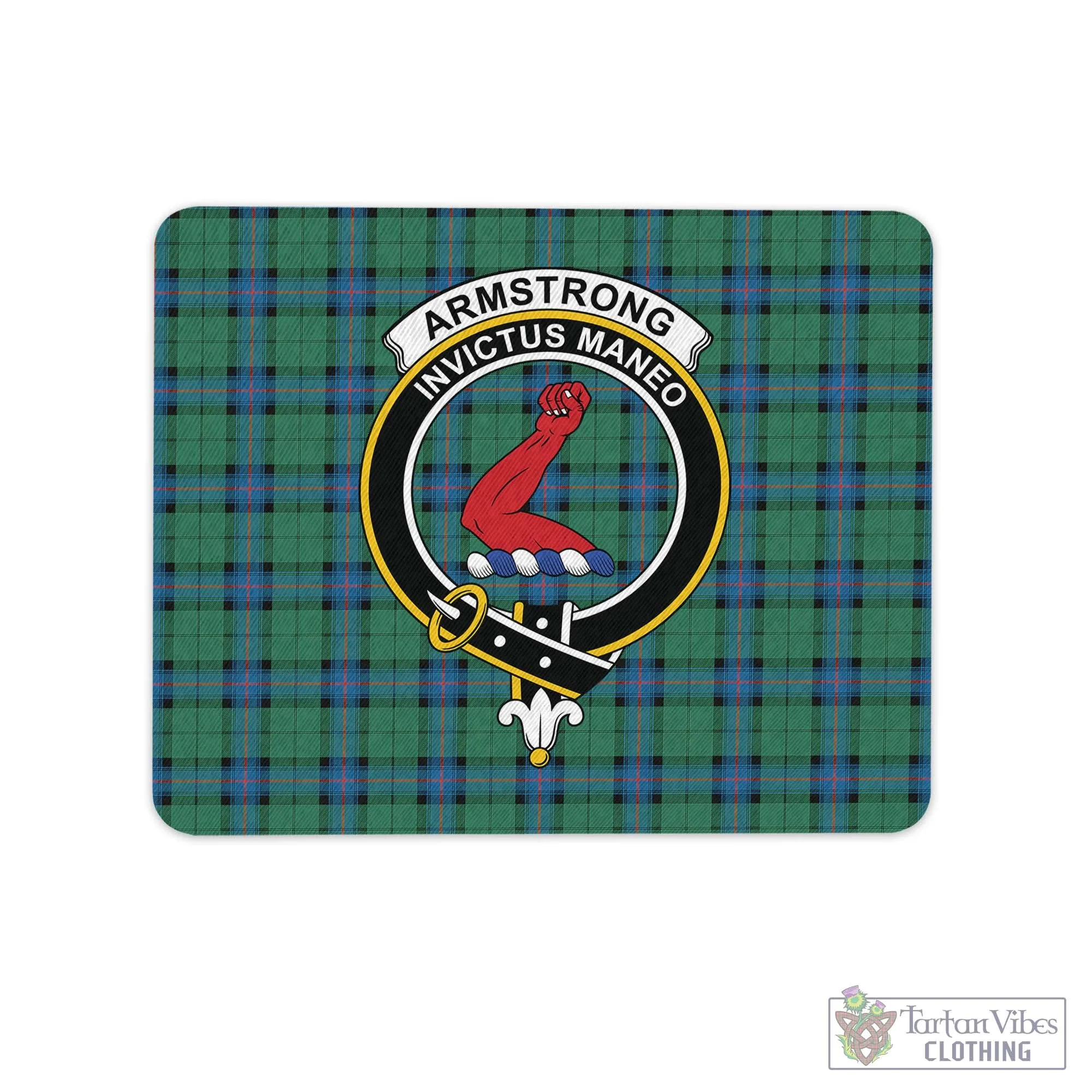 Armstrong Ancient Tartan Mouse Pad with Family Crest