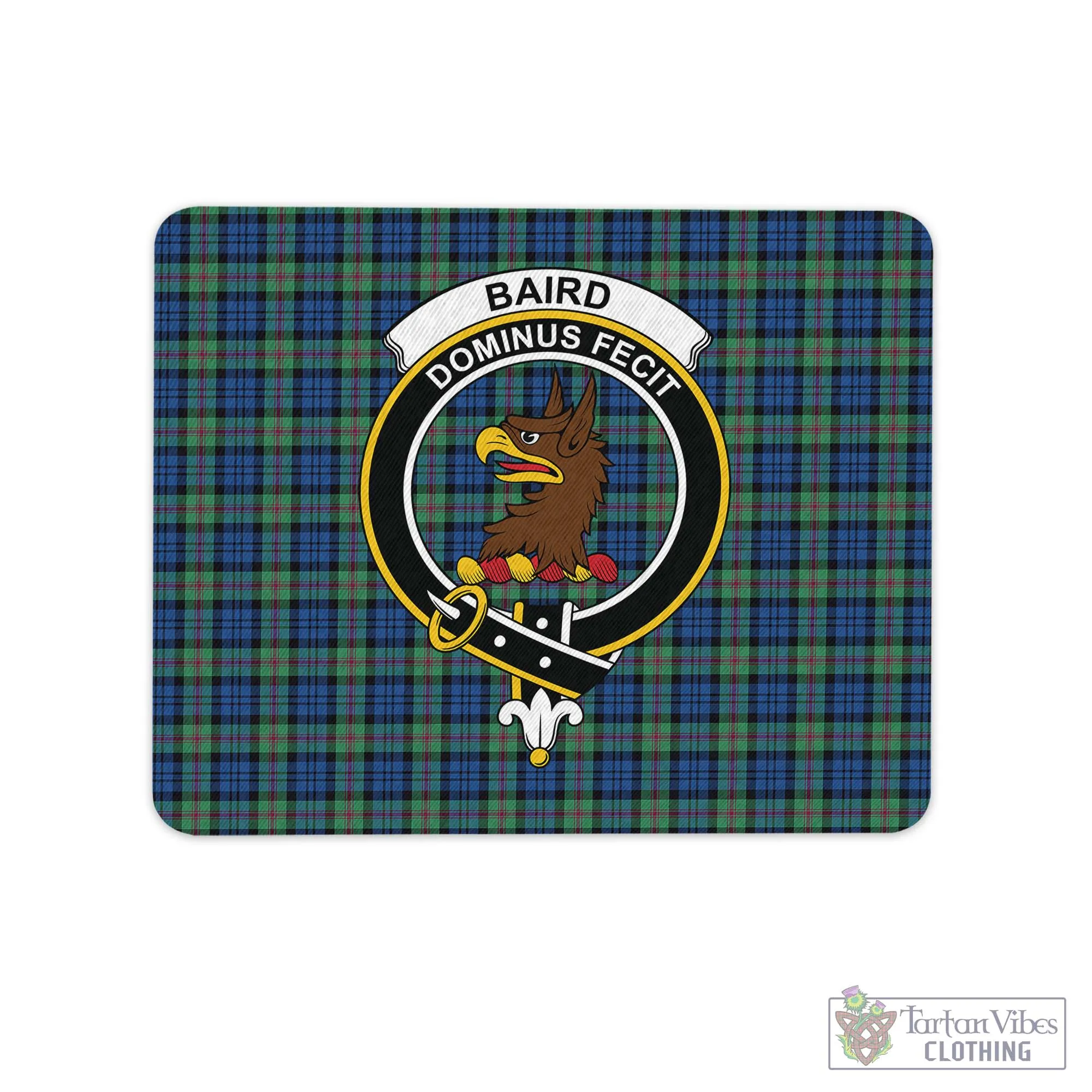 Baird Ancient Tartan Mouse Pad with Family Crest