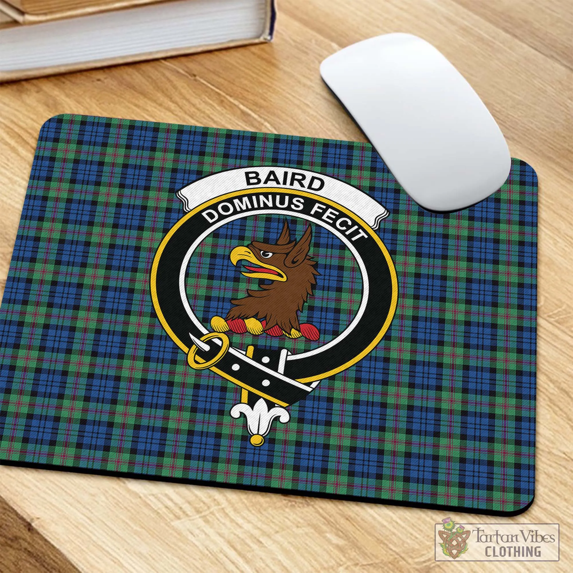 Baird Ancient Tartan Mouse Pad with Family Crest