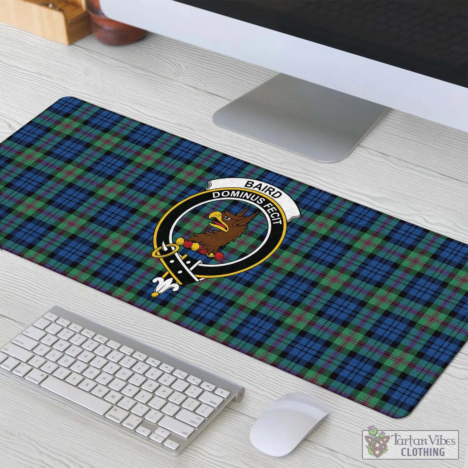 Baird Ancient Tartan Mouse Pad with Family Crest