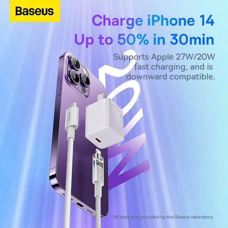 Baseus Explorer Series Fast Charging Cable with Smart Temperature Control Type-C to iP 20W