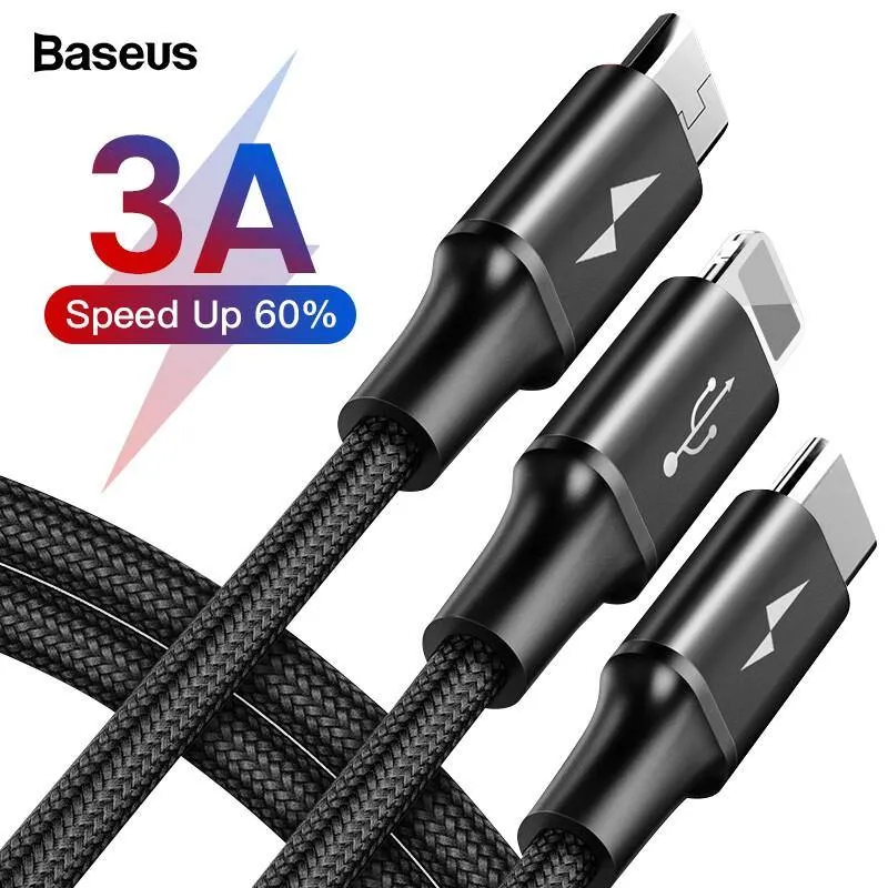 Baseus Rapid 3 in 1 Fast Charging Cable