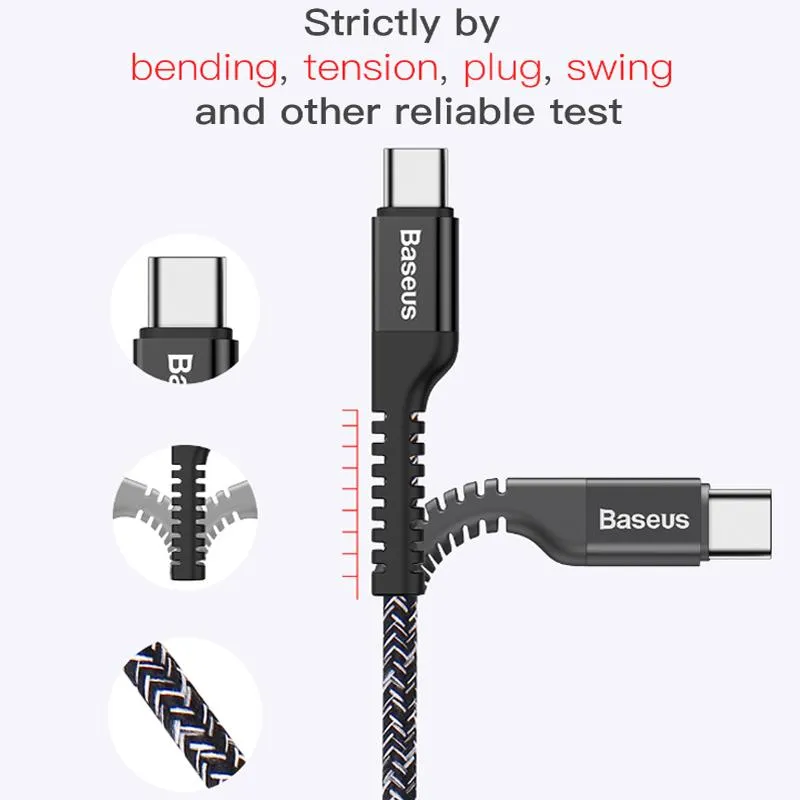 Baseus USB Type C Cable Fast Charge Data Synchronous USB C Type-c Cable for Charger Phone Cable