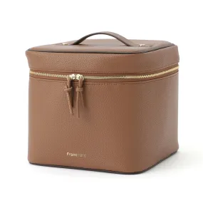 Bicolor Vanity Pouch L Brown