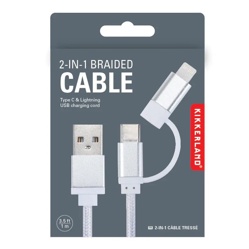 Black 2-in-1 Braided Cable