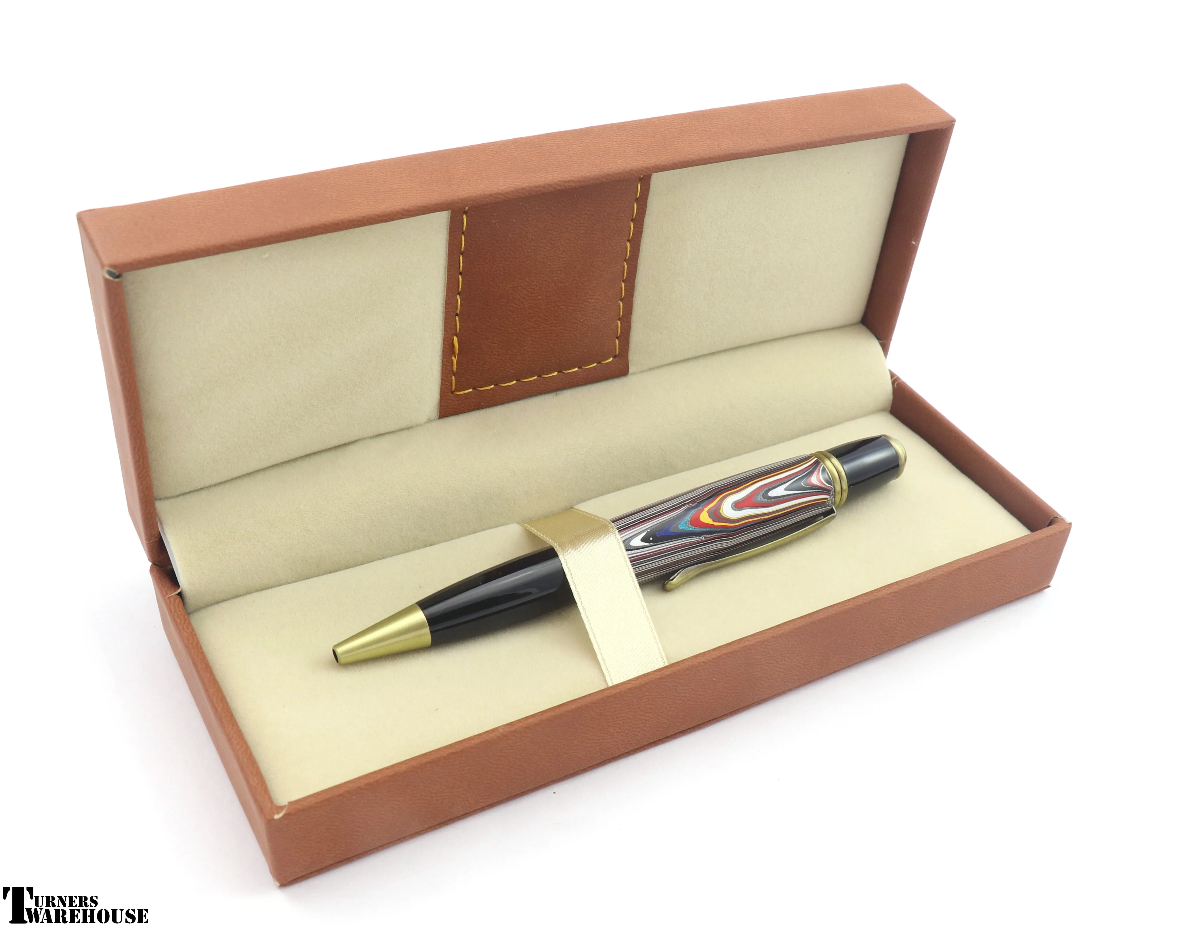 Brown Leather Pen Box