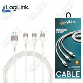 Buy Online WBM Smart 3-in-1 USB Metal-Braided Charging Cable In Pakistan