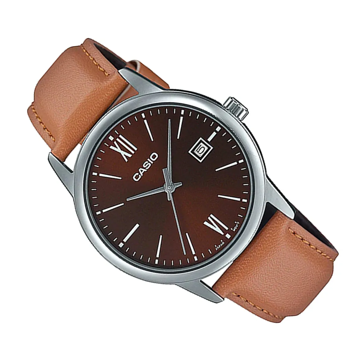 Casio MTP-V002L-5B3 Brown Leather Strap Watch for Men