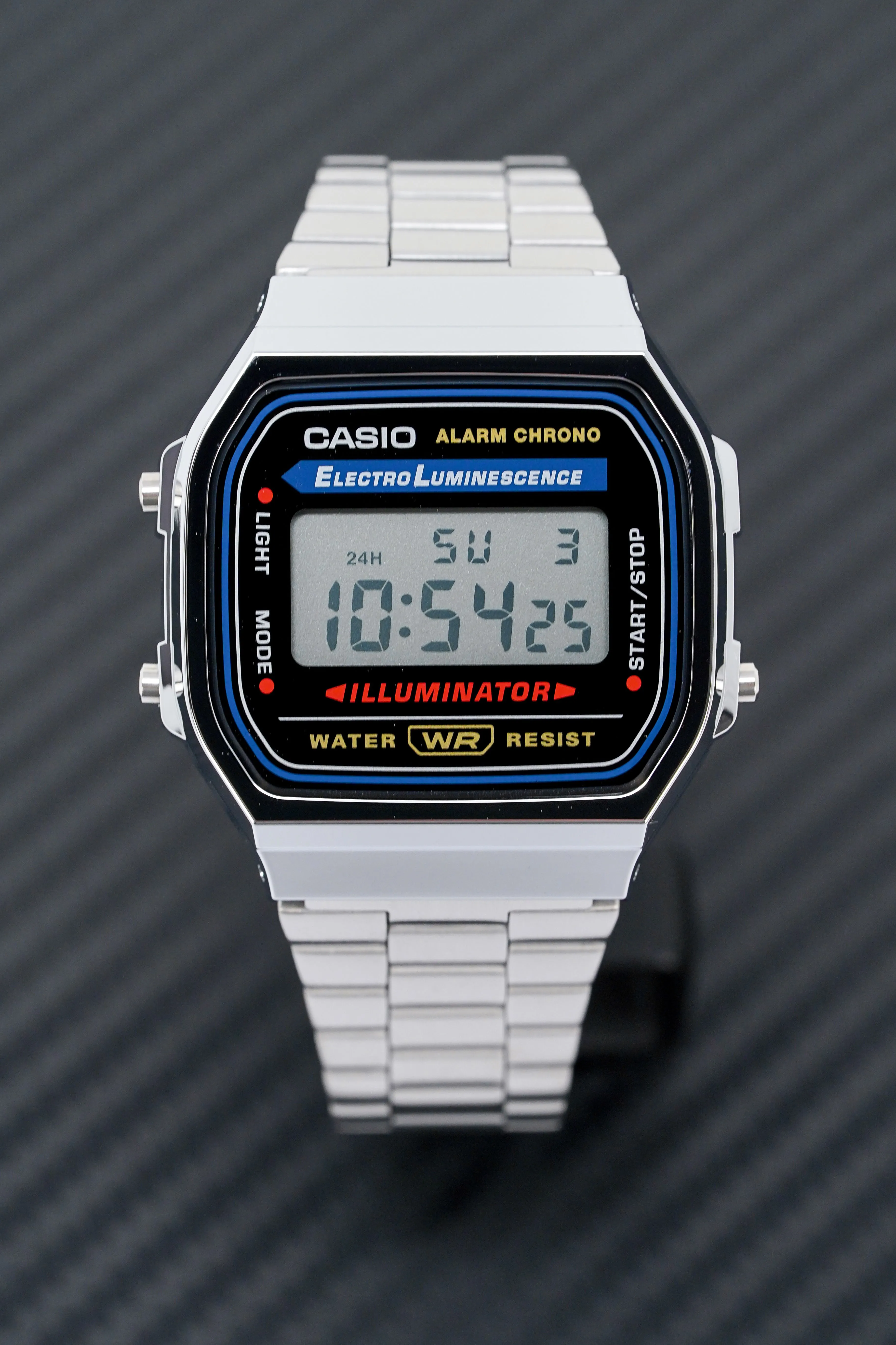 Casio Watch Digital Vintage Silver A168WA-1WDF