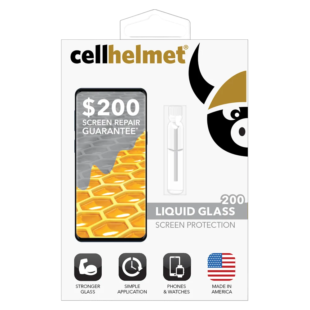 Cellhelmet Liquid Glass $200 Guarantee Screen Protection for Phones by Cellhelmet