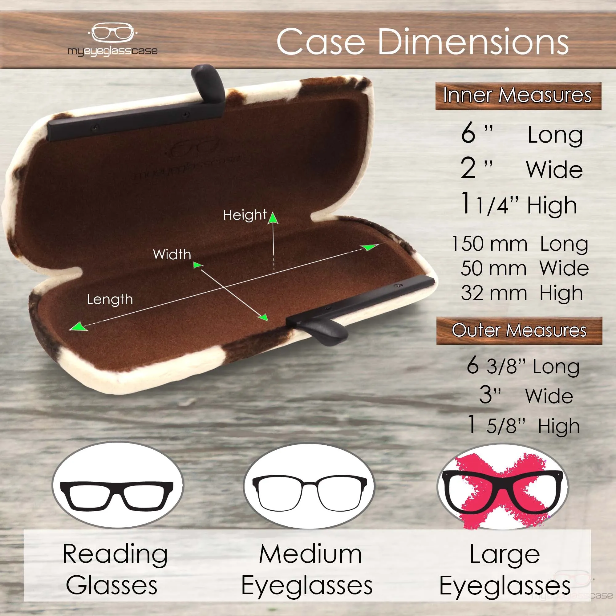 Chic Glasses Case - Hard Eyeglasses Case with Handle - Cute Small Sunglass Case Holder Pouch & Cloth (AS461 PONY)