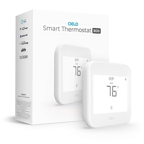 Cielo TE101WA Smart Thermostat Eco, up to 4 Heat/2 Cool, White