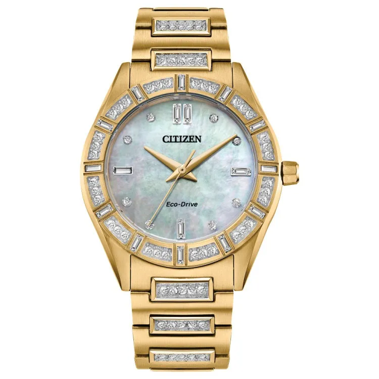 CITIZEN Eco-Drive Dress/Classic Eco Crystal Eco Ladies Stainless Steel