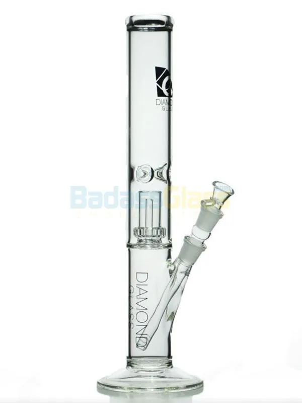 Clear Circ Straight Shot Waterpipe by Diamond Glass