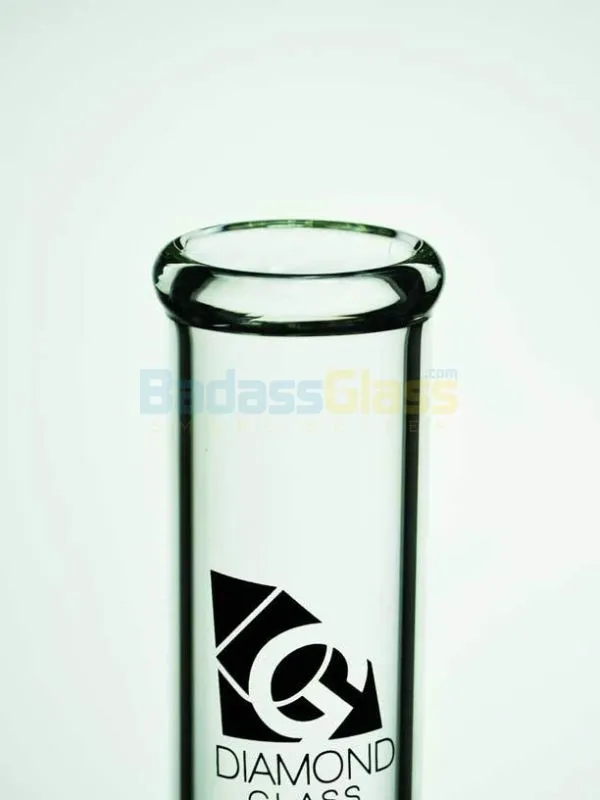 Clear Circ Straight Shot Waterpipe by Diamond Glass