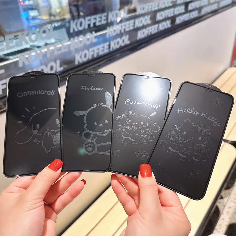 Clear new cartoon screen protector suitable for Apple 15 film, 14 phone screen, tempered film, iPhone 13 explosion-proof film