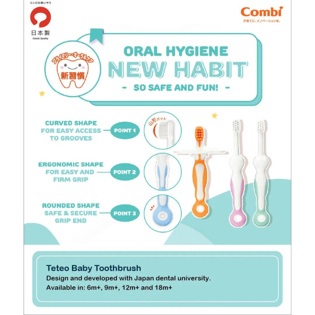 Combi Baby Teteo Baby Toothbrush Step 2 (9m )