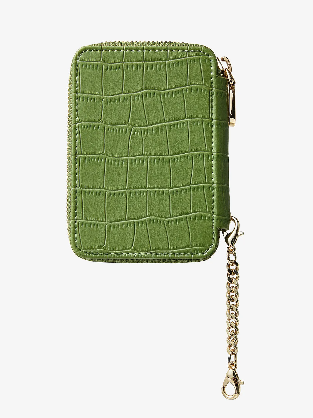 Crocodile Craft Set- Detachable Wireless Charging Crossbody Wallet Phone Case Round Pouch Set