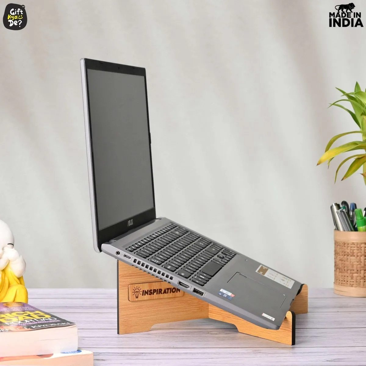 Cross Laptop Stand & Mobile Stand Combo | Laptop Accessories | Desk Accessories